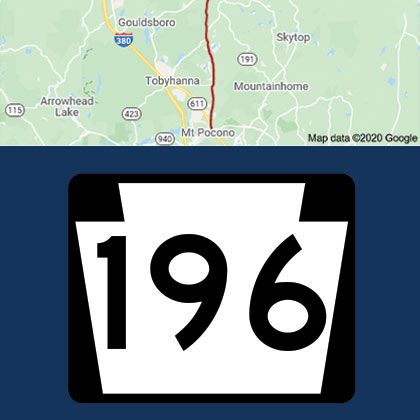 Route 196 in Monroe County