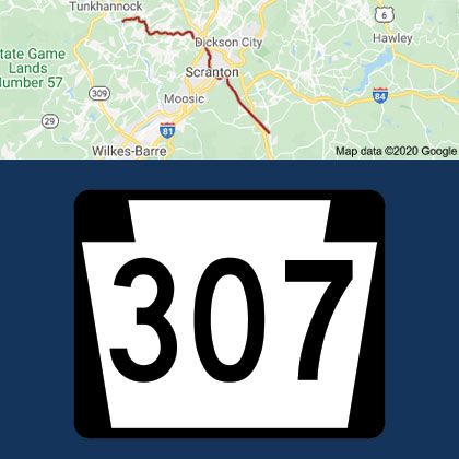 Route 307 in Lackawanna County