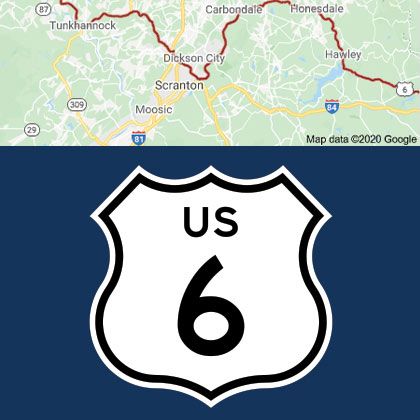 Route 6 in Lackawanna County